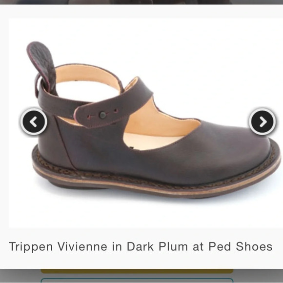 TRIPPEN Vivienne  DARK plum almost black  Leather Wrap Strap Shoe EU 36 us 6-7 - Picture 11 of 16